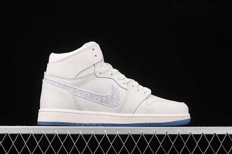 All categories Air Jordan Jordan series basketball shoes Air Jordan 1 High Z version Dr x Air Jordan 1 High AJ1 Joe 1 Dior joint all white high top CN8607-012